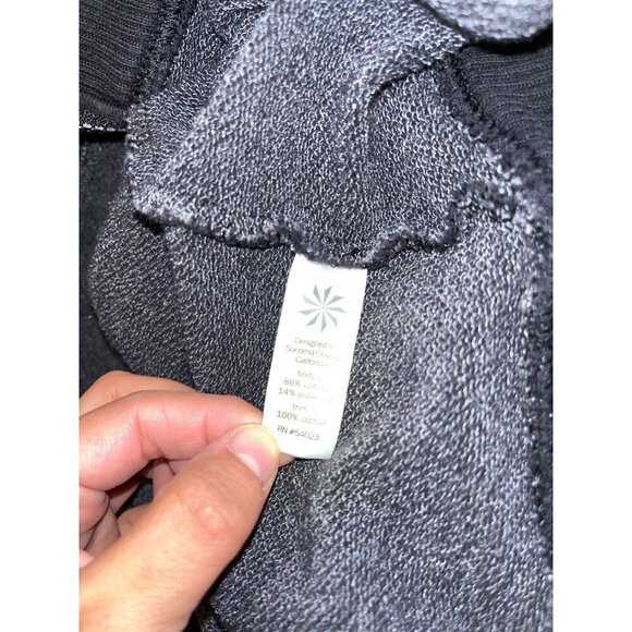 Athleta Womens Black Full-Zip Hoodie Sweatshirt Size Medium - Picture 7 of 7